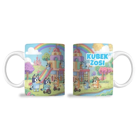 KUBEK + PODUSZKA zestaw z Bluvi i Rodzinką – Personalizowany Prezent Dla Dziecka